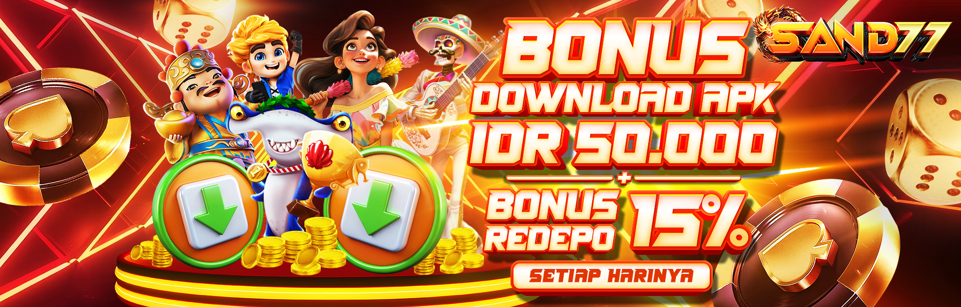 KOMBINASI BONUS DOWNLOAD APK + BONUS REDEPO APK