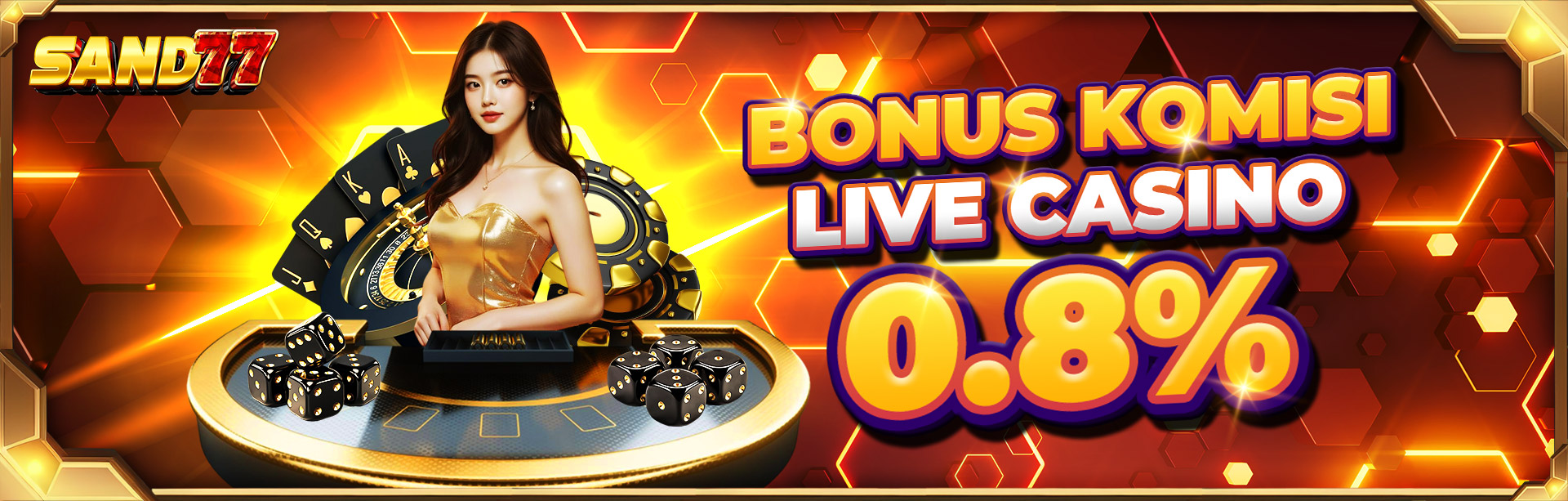 BONUS KOMISI LIVE CASINO 0.8%