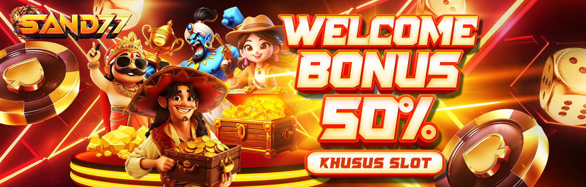 BONUS NEW MEMBER 50% SLOT DIAWAL